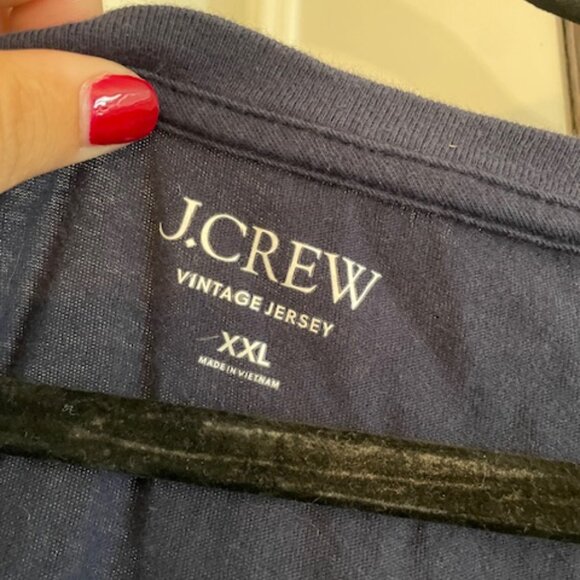 Bundle of J.Crew Vintage Jersey V-Neck T-Shirts in Navy and Gray, Size XXL - Picture 6 of 9